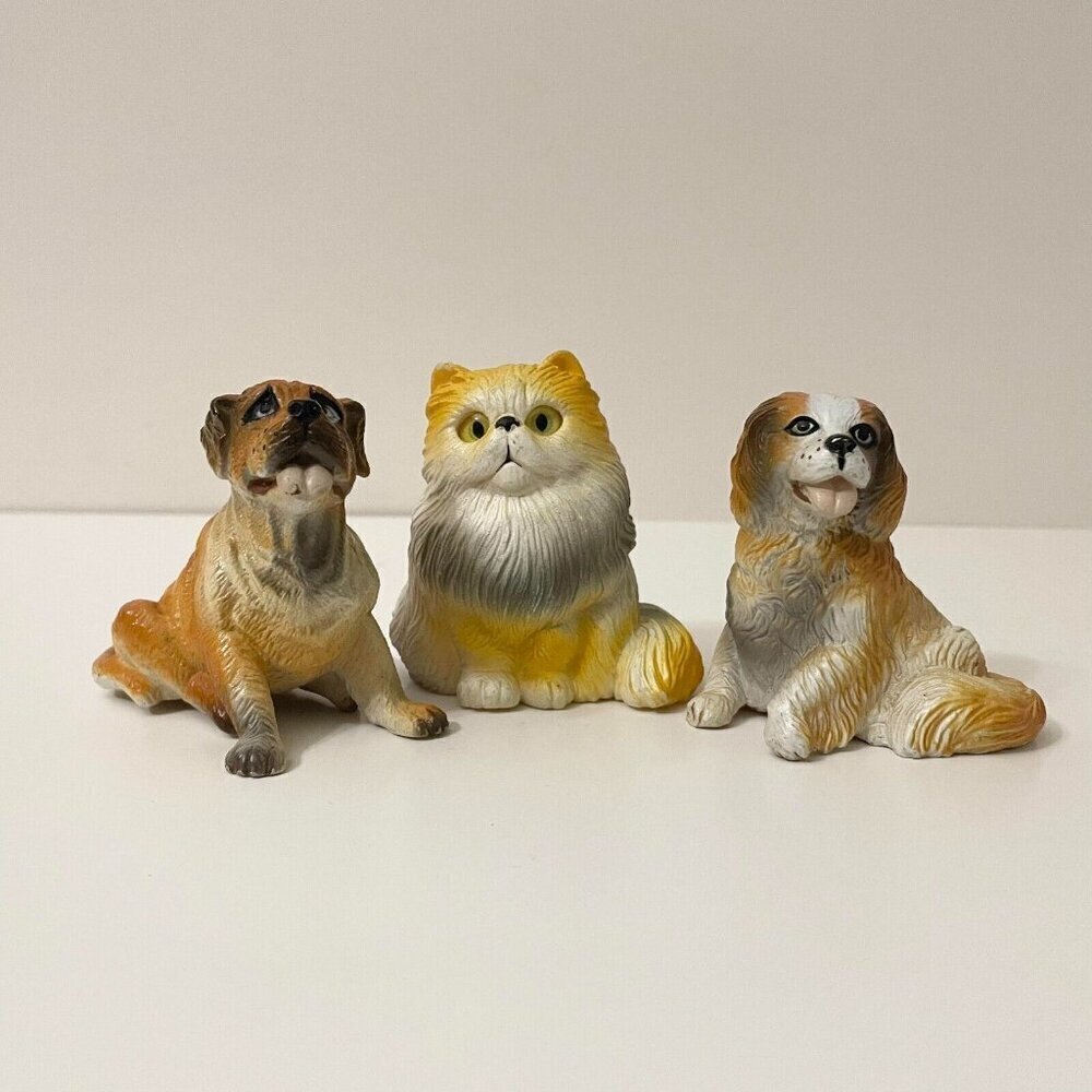 Vintage 80s 90s New Ray Novelty Dogs and Cat Rubber Animal Toys